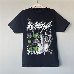 Exclusive Black Graphic T-Shirt- Stiizy 4/20 Tour 🍁 High Society